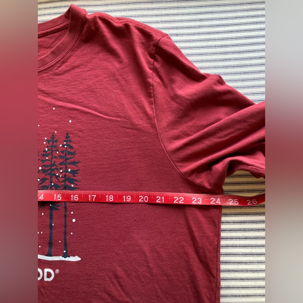 Life Is Good Mens Crusher Burgundy Red Long Sleeve Cotton Shirt, Size Large - Picture 5 of 9